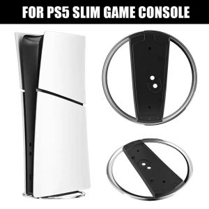 Joysticks For Ps5 Slim Vertical Stand Black PC Metal Game Console Base Bracket For Sony Playstation 5 Slim Disc Digital Edition Accessory