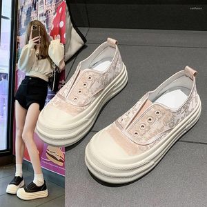 Casual Shoes Chinese Style Printed Canvas Small White Dissolve Sole Board Shoes--1529