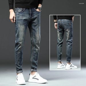 Jeans maschi maschi in denim allungare pantaloni slim di alta qualità casual di alta qualità pantaloni coreani marchi quotidianamente dropship