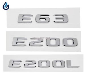 CAR TRUNK TRUNK EMBLEMS LISTY BADGE LITY ALPHABET Naklejka dla Mercedes Benz E Class AMG E63 E200 E200L W207 W204 W203 W211 W210 W2128441463