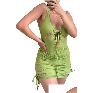 Womens Plus Size T-Shirt Halter Tie Dye Two Pieces Sets Y2K Fashion Outfits Sleeveless Tops And Short Skirt Drop Delivery Apparel Dhgi1