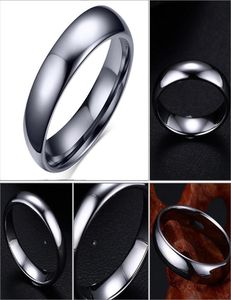 Wedding Ring Classic 4mm 6mm Bredd Kupol Tungsten Carbide Wedding Ring for Men and Women 6736829