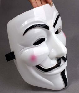 Maski imprezowe v for vendetta maski anonimowy facet fawkes fantazyjna sukienka dla dorosłych kostium akcesorium plastikowego cosplay maski 8602280