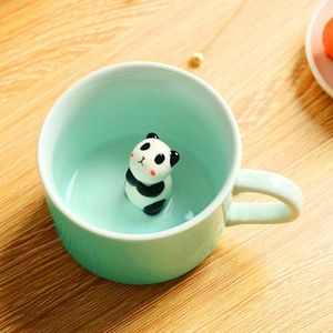 Tassen 3d Tasse Tier in der Tasse Cartoon Keramik Figur Teetasse für Jungen Mädchen Kinder Frauen Männer Kaffee Kaffee