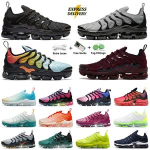 2024 TN Plus SCARPE RUNT TN Classic TNS TNS Black Bianco Bianco Grigio Night Mroon Jogging Atlanta Volt Blue Sneaker Sports Outdoor Domens Domani grandi dimensioni 13