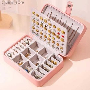 Accessories Packaging Organizers Portable Jewelry Storage Box Small Exquisite Portable Necklace Ring Earrings Storage Joyeros Organizador De Joyas Y240417