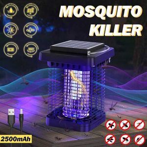 Mosquito Killer Lamps Outdoor Solar Powered Moskito Tötung Lampe Outdoor 2500 mAH Fly Catcher wasserdichte Mücken Mücken Sie Nachtleuchte YQ240417