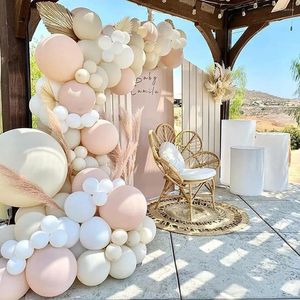 Decoração de festa 108pcs areia de balão branco guirlanda arco kit de macaron fosco balões de látex de laranja para casamento de chá de bebê decoração