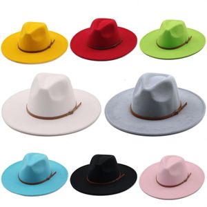 Herrkvinnans designer jazz fedora hattar mocka tyg hjärta topp filt cap unisex lyx party mössor 9,5 cm stor randen hatt