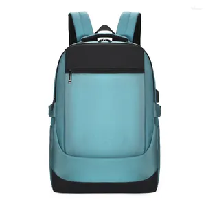 Backpack College Student Men Laptop 15.6 17 Inch Oxford School Bags For Teenagers USB Charging Back Pack