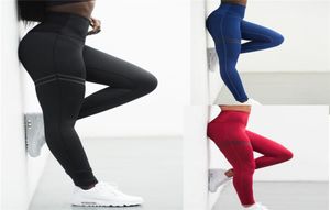 Leggings di fitness ad alta vita Women Jogger Sporting Yoga Pants Accensione Gym Athletic Leggings che correva Scrive Trousers8892987