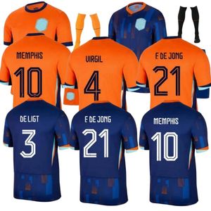 2024 EURO CUP HOLITERLANDS KALIKI SOCCER MEMPHIS DE Jong Virgil de Ligt Gakpo Dumfries Bergvijn Klaassen Fan Player Football Shirt Men Kids 24 25 Dom wyjazdowy