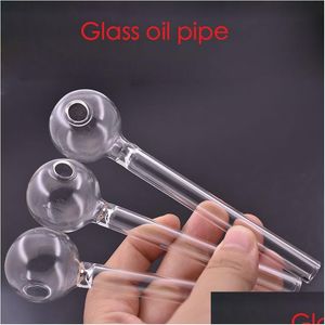 Rauchpfeifen Großhandel klares Glas One Hitter Fledermaus -Zigarettenhalter Filter Tipp 12 cm dicker Kopftasterölrohr -Rohrablagerung Ho otxlh