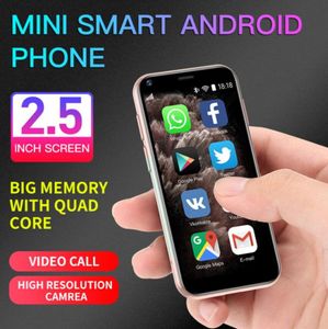 Oryginalne soi XS11 Mini Android Cell Telefony 3D Glass Body Karta SIL CARD Google Play Śliczne prezenty na smartfony dla dzieci Student Mobile1815092