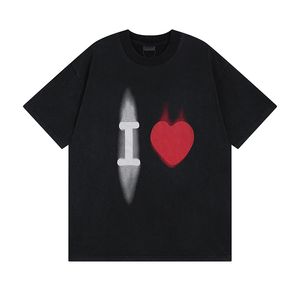 T-shirt Yaz Moda Erkekler Tasarımcısı Tişört Uzun Kollu Üstler Mektup Pamuk Tişört Yüksek Kaliteli Giyim Çift Model Erkek ve Kadın Giysileri Asya Boyut