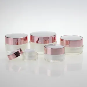 Garrafas de armazenamento Mini 5g Jar com creme acrílico vazio garrafa reabastecida plástico de plástico para cuidados com a pele do recipiente de viagem por atacado