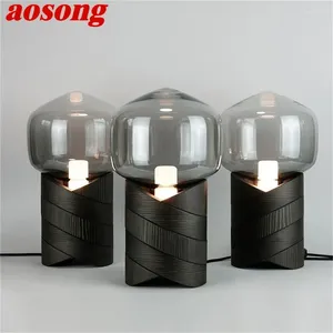 Настольные лампы Aosong Современная креативная фонарь Простой светодиодный стол легкий декоративный для домашней спальни гостиная