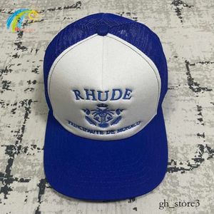 Rhude Hats for Men Ball Caps 2023 Casual Brioor Outdoor Rh Cap Prolizia solare Rhude Baseball Cap Men Donne Donne di alta qualità Streetwear Green Blue Rhude Cap 602