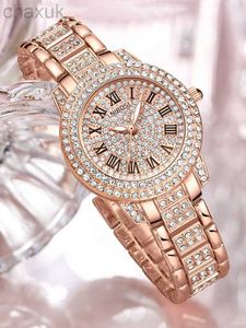 Armbandsur Nibosi Fashion Shiny Diamond Quartz Watch Ladies Luxury Brand Casual Women Rose Gold Armband Crystal Watches Relogio Feminino D240417