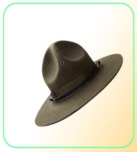 x047米国海兵隊アダルトウール帽子調整可能なサイズウールアーミーグリーンハットFEハットメンファッションレディース帽子2112274731611