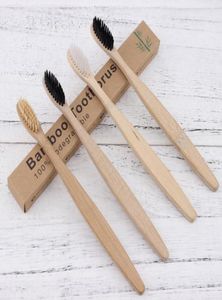MOQ 20st Natural Pure Bamboo Toothborste Portable Soft Hair Tooth Brush Eco Friendly Brushes Oral Cleaning Care Tools2182229