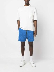 Rhude Summer Letter Embroidery Drawstring Zipper Shorts CottonNylon Lining