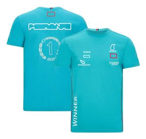 Męskie koszulki F1 Mistrzów Świata T-shirt Formuła 1 Zwycięzcy wyścigów z krótkim rękawem T-shirt Driver Driver Fani T-Shirts T-shirts Drużyny Jersey Tops Unisex RD7Z