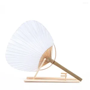 Figurine decorative in stile Pure White Art Hand Painting Fans Calligraphy Summer Group Fan Decoration Ornaments