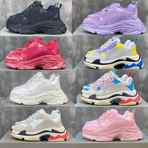 Triple S Mens Womens Sneakers Designer Shoes Cuncing Shouse Большая силуэтная платформа мужская спортивная обувь воздушная подушка женская кроссовка кроссовки кроссовки папа обувь