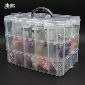 20 30 Gitter xl Kunststofflagerbox Tragbare abnehmbare Home Organizer Transparent Makeup Organizer Porta Joias 240401