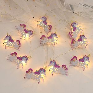 1,65 m 10ED Pink Unicorn LED LED Light Room Light Home Room Fairy Ghirland Wedding Birthday Party Baby Shower Decoration Supplies 240417