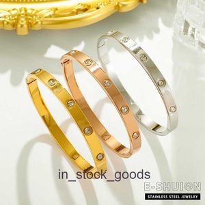 Высококачественные дизайнерские браслеты 1to1 для картера Ten Diamond Titanium Steel Bracelet Пара Fashion Fulal Sky Star 18k розового золота