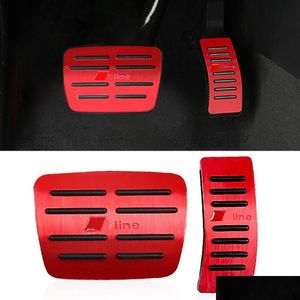 Pedals Non-Slip Non-Drilling Car Petrol Pedal Gas Fuel Brake Accelerator Er Pad Case Trim Frame For A4 A5 A6 A7 A8 Q5 Q7209V Drop De Dhqk1