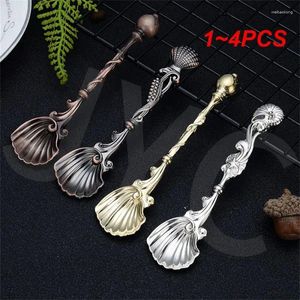 Coffee Scoops 1-4PCS Stirring Spoon Eco-friendly Wholesale Kitchen Accessories Milk Spoons Creative Tableware Dessert Scoop Zinc Alloy