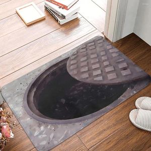 Bath Mats Mat Kitchen Shower Room Manhole Cover Floor Funny 3D Traps Fashion Toilet Fast Dry Anti Slip Custom Bathroom