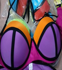 Women Swimwear Bikinis Summer Beach Twopiece Swimsuit Lady Sexy Underwire Bra Push Up Bathing Suit Swimming Sets Beachwear 3 Colo9302779