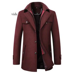 Lyxvaror Herrull Blandar Autumn Winter Woolen Coat Men's Business Casual Fashion Men Thicked Warm Extra Large Men's Trendy Tre 2580