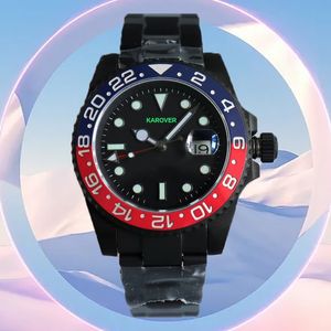 Mens Watches Automatic Mechanical Ceramics Watch 40mm Full Stainless Steel Gliding Clasp Swimming Wristwatches Sapphire Luminous All black Montre De relojes
