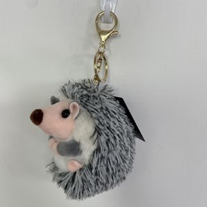 10 cm kawaii hedgehog peluche cartone animato grigio marrone ripieno di tintendante a sospensione carena adorabile animale peluche porta tasto per auto