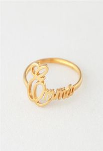 Personalized Cursive Name Name Ring Women Men Christmas Gifts Jewelry Bijoux Femme Gold Silver Stainless Steel Anillos Mujer BFF8117802