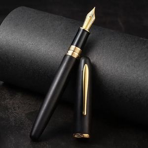 Hongdian 660 Natural Wood Fountain Pen EF/ F手作りサンダルウッドペンスクールオフィスビジネスクリエイティブギフトペンステーショナリー240417