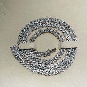 Hot Sell 6mm Iced Out Miami Cuban Link Hip Hop Vvs Moissanite Female Choker