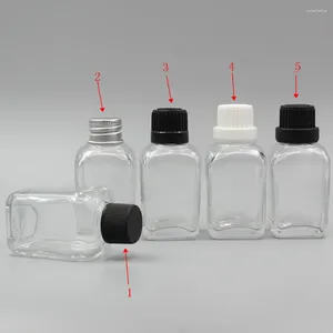 Storage Bottles Wholesale 1 Oz Glass Essential Oils With Dropper Cap Empty Square Serum Bottle 30ml