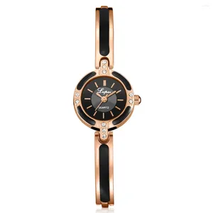Armbanduhr einfache elegante kleine Frauen Uhren Goldgelenk für Frauen Damen Quarz Mädchen