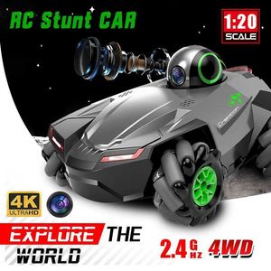 Diecast Model Cars Remote Control Car 1 20 Med Video 24G WiFi FPV Highdefinition in Car Camera 360 Rotation Offroad RC Drift Stunt Car Lämplig för Boy Gift J240417