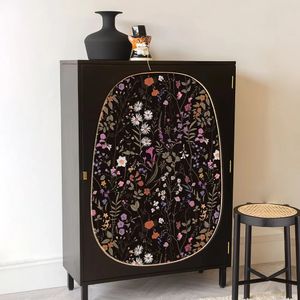 Black Crush Floral PVC Wallpaper Dark Flower Leaves Furniture Renovation Stickers Classic Waterproof Vinyl Bathroom Decor 240415