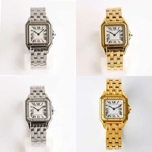 Mode kvinnor klockor kvarts rörelse sier guld klänning titta lady fyrkant rostfritt stål fodral original lås analog casual armbandsur montre