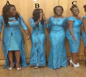 Sky Blue Lace Bridesmaid Dresses Design 3 Styles South Africa Bridesmaid Formal Dresses Mermaid Convertible Dresses Party Even8186730