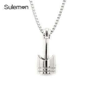 Mini Engine Piston Pendant Stainless Steel Necklace Biker Motorcycle Enthusiast Torque Necklaces Men Punk Rocking Jewelry SN634850016