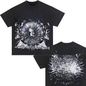 TSHIRT HELLSTAR 셔츠 남자 티셔츠 Hellstar Cotton 티셔츠 패션 패션 흑인 남성 여성 디자이너 옷 만화 그래픽 펑크 록 탑 여름 하이 스트리트 스트리트웨어